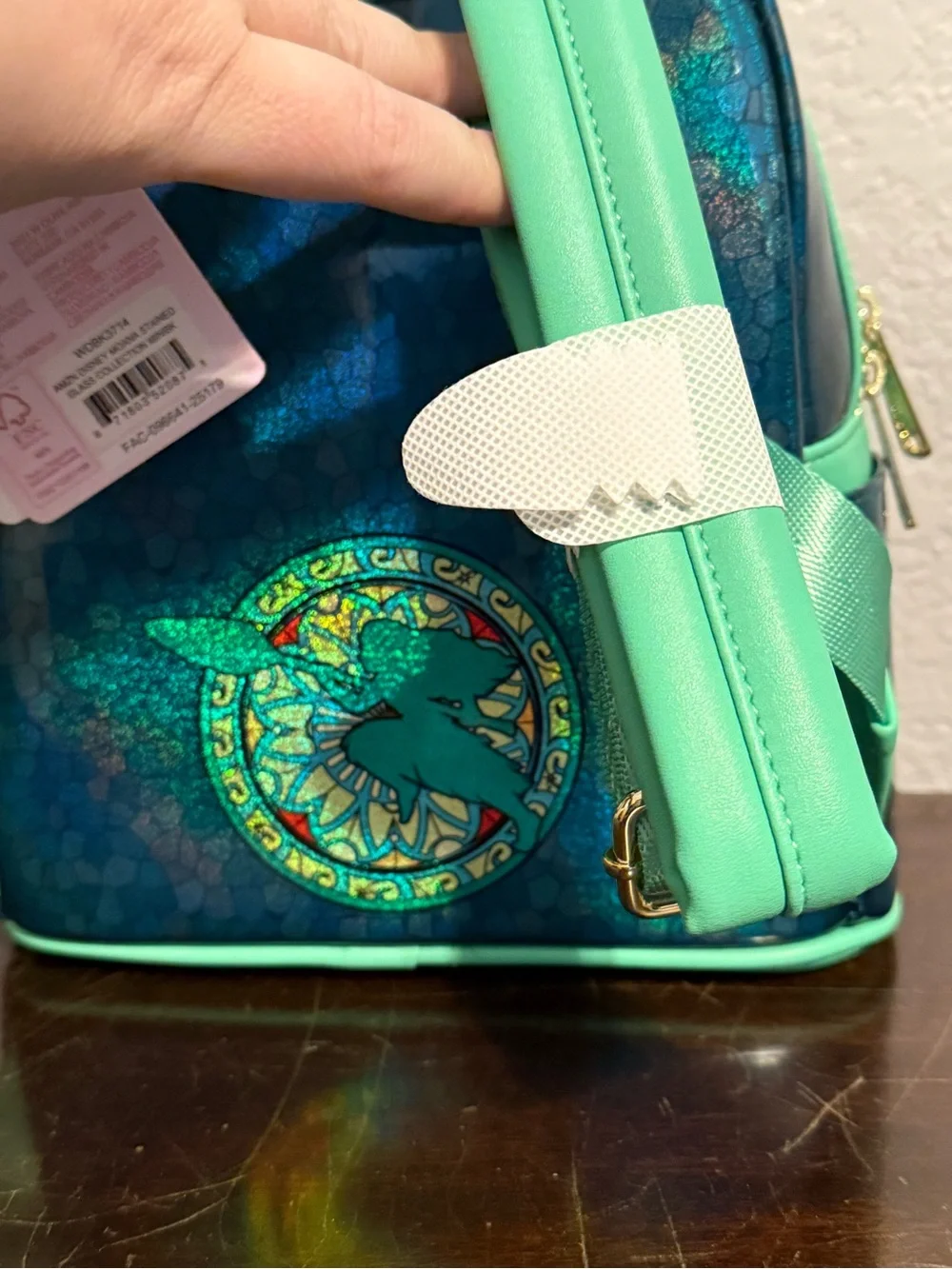 Loungefly Disney Princess Stained Glass Moana Mini Backpack and Ears Combo
